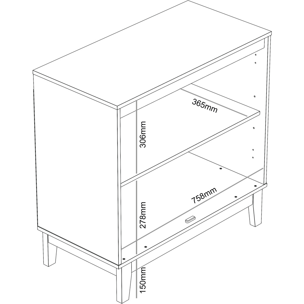 GFW Tipton 2 Door White Sideboard Image 9