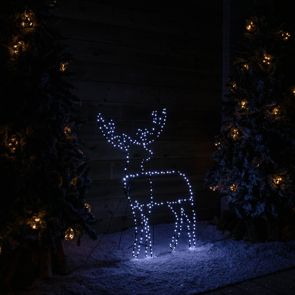 Samuel Alexander 292 Cool White LED Light Up Christmas Standing Reindeer 2.6ft Image 6
