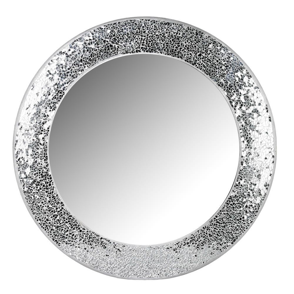 Wilko Silver Mosaic Mirror Image