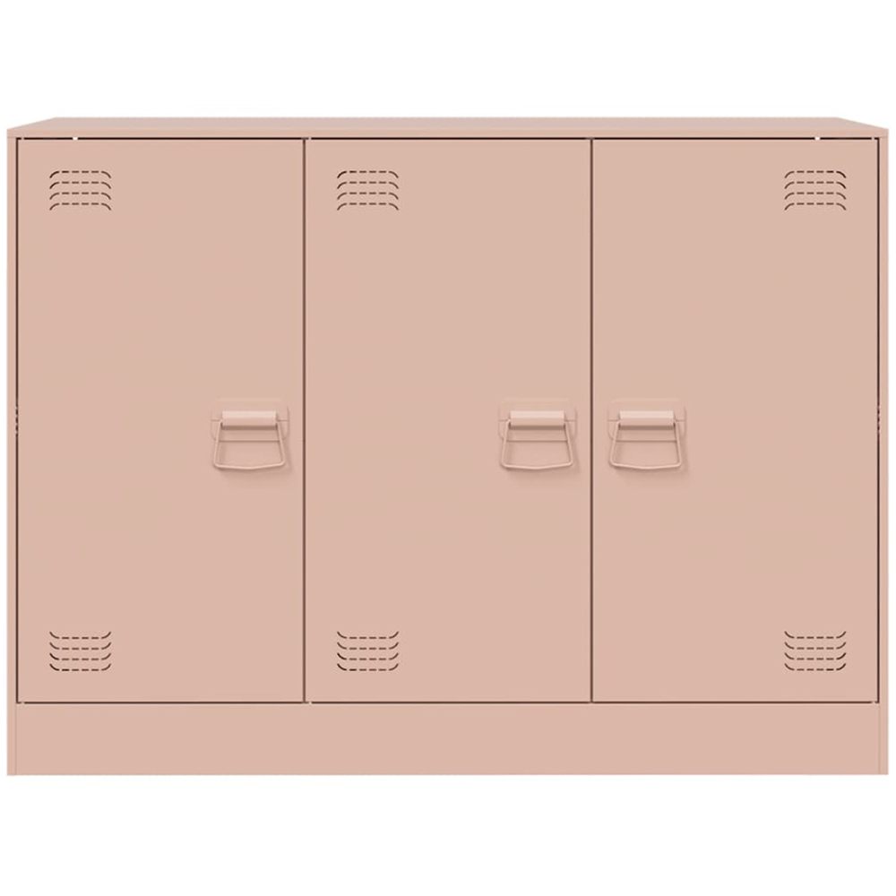 vidaXL 3 Door Pink Metal Sideboard Image 3