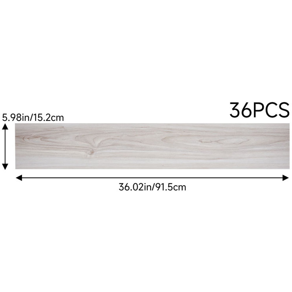 Living and Home Light Beige Rectangle PVC Flooring Self Adhesive 36 Pack Image 8