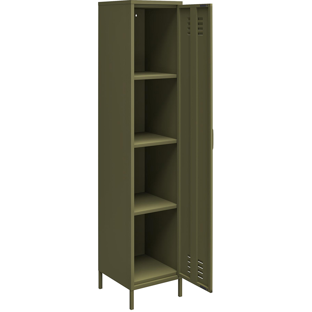 Dorel Bradford Single Door Olive Green Metal Storage Cabinet Image 4