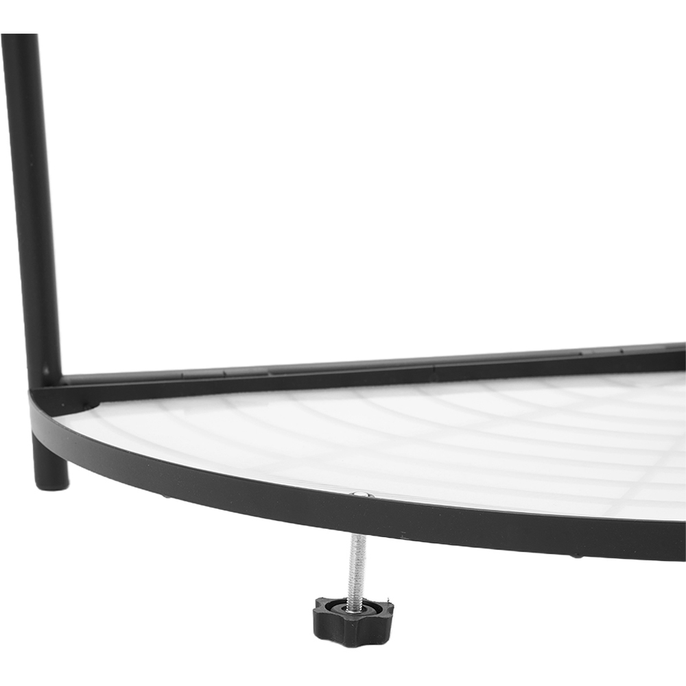 Living and Home 5-Tier Black Foldable Carbon Steel Corner Storage Rack Image 3