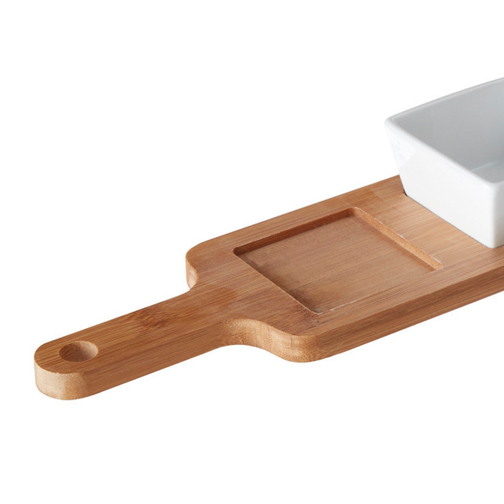 Premier Housewares Soiree Serving Board with White Dishes Image 4
