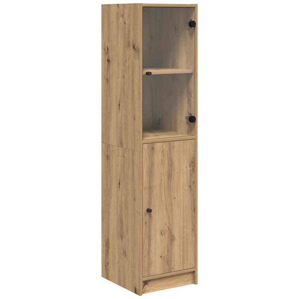 vidaXL 2 Door Artisan Oak Tall Slim Highboard Image 2