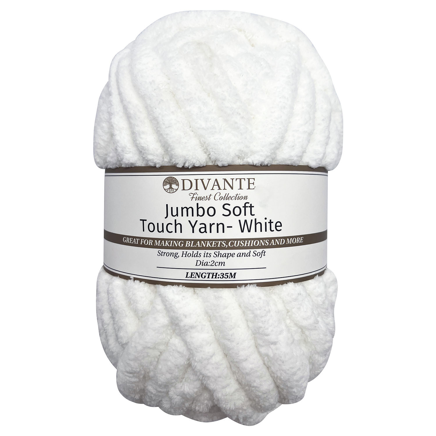 Jumbo Soft Touch Yarn - White Image 1