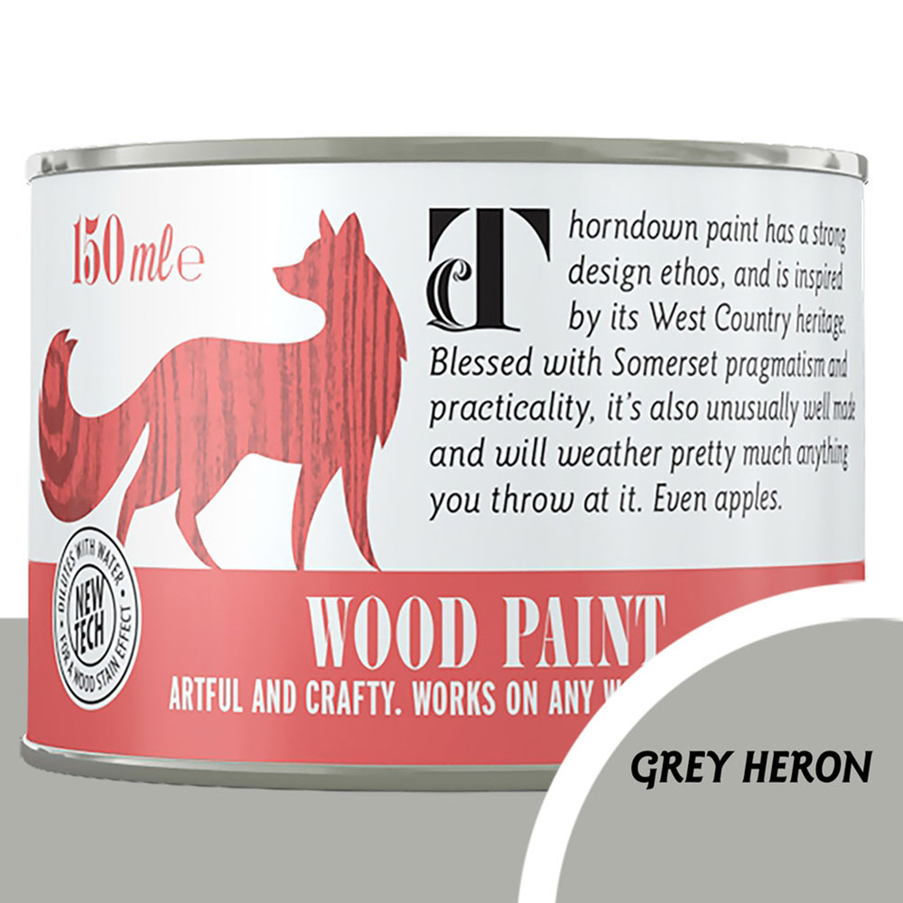 Thorndown Grey Heron Satin Wood Paint 150ml Image 3