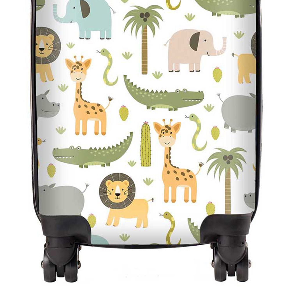 Warren Reed Designer Small Cute Safari Animals Suitcase Image 2