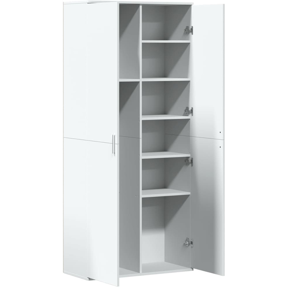 vidaXL 2 Door White Tall Highboard Image 6