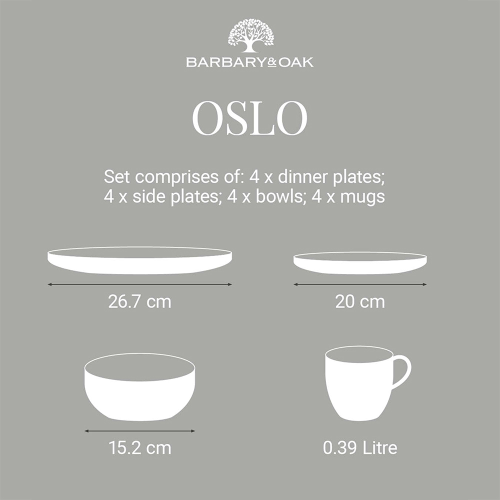 Barbary & Oak Oslo Pink 16 Piece Dinner Set Image 9