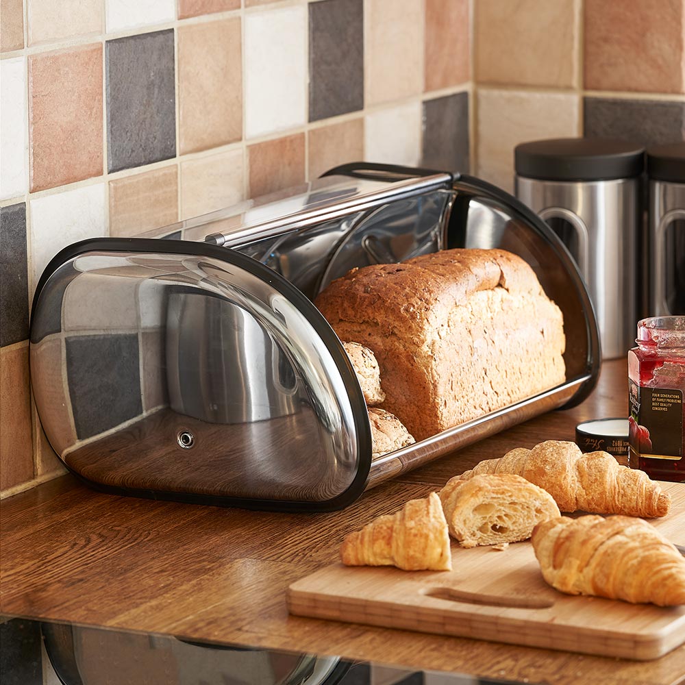 Wilko Chrome Bread Bin Wilko