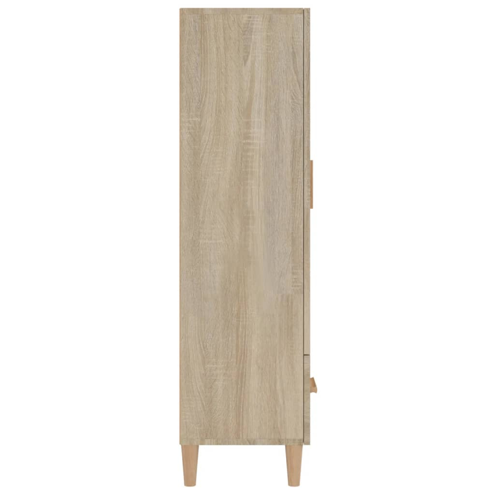 vidaXL 2 Door Single Drawer Sonoma Oak Highboard Image 5
