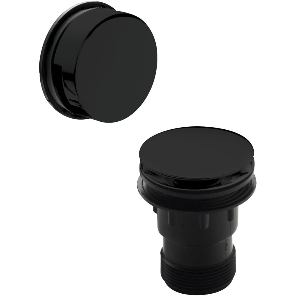 nuie Matt Black Click Clack Bath Waste with Easyclean Removable Grid Image 1