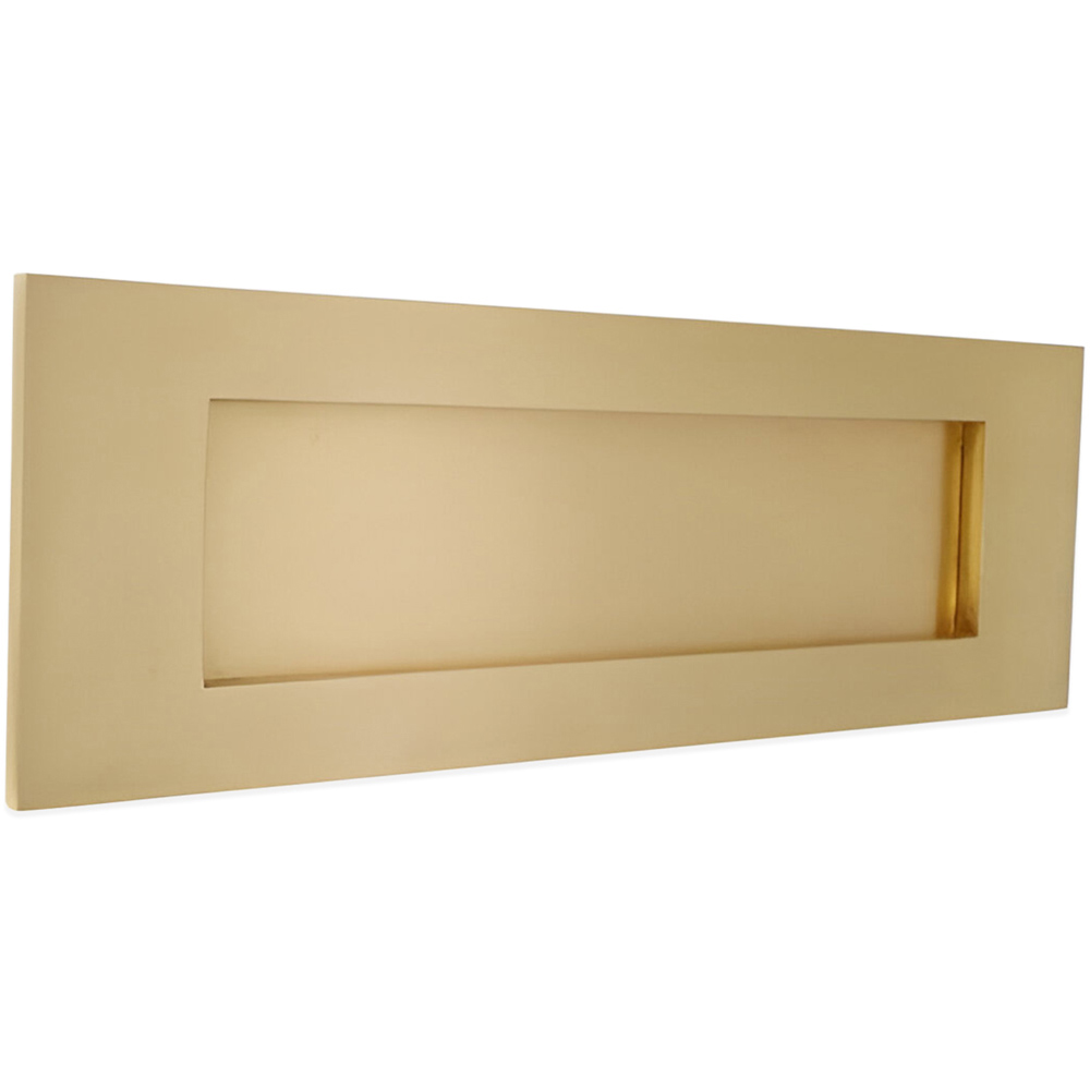 Spira Brass Victorian Satin Brass Letter Plate 300mm Image 1