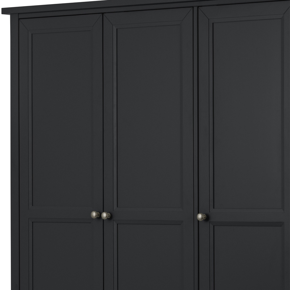 Julian Bowen Maine 3 Door Anthracite Combination Wardrobe Image 4