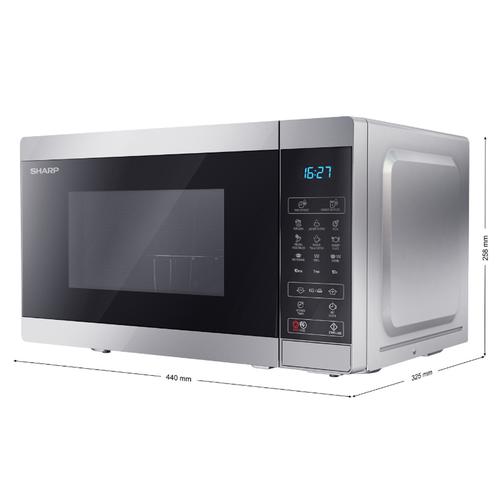 Sharp Silver 20L Grill Electronic Control Microwave 800W Image 4