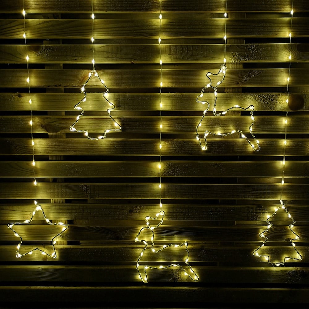 Samuel Alexander 327 Warm White LED Christmas Curtain Light 1.2m Image 1