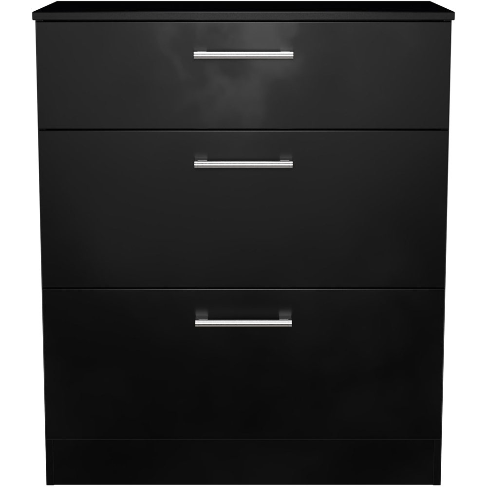 Crowndale Devon 3 Piece Black Matt Bedroom Furniture Set Image 5