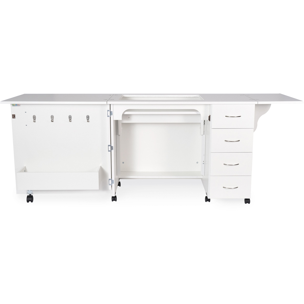 Arrow Cabinets Harriet 311 4 Drawers Ash White Fold-Away Sewing Cabinet Image 2