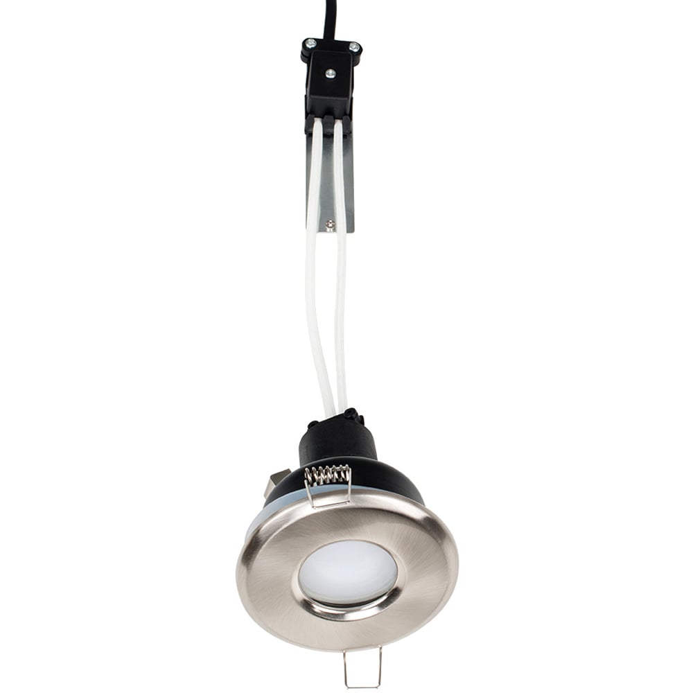 ValueLights Brushed Chrome Cool White LED Ceiling Downlight 4 Pack Image 1