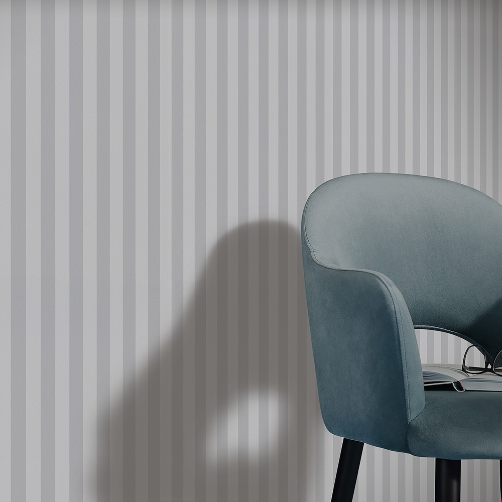 Erismann Heritage Stripe Grey Wallpaper Image 4