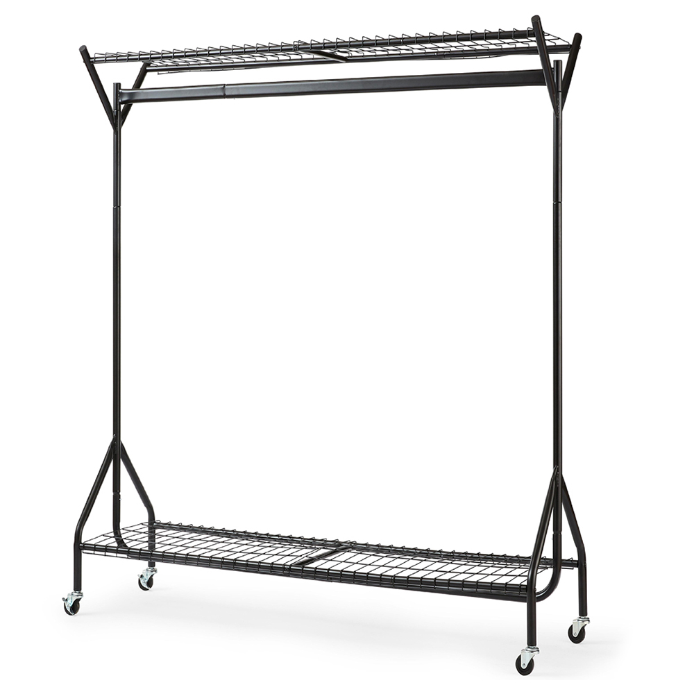 House of Home Heavy Duty Clothes Rail with Two Racks 4 x 5ft Image 1