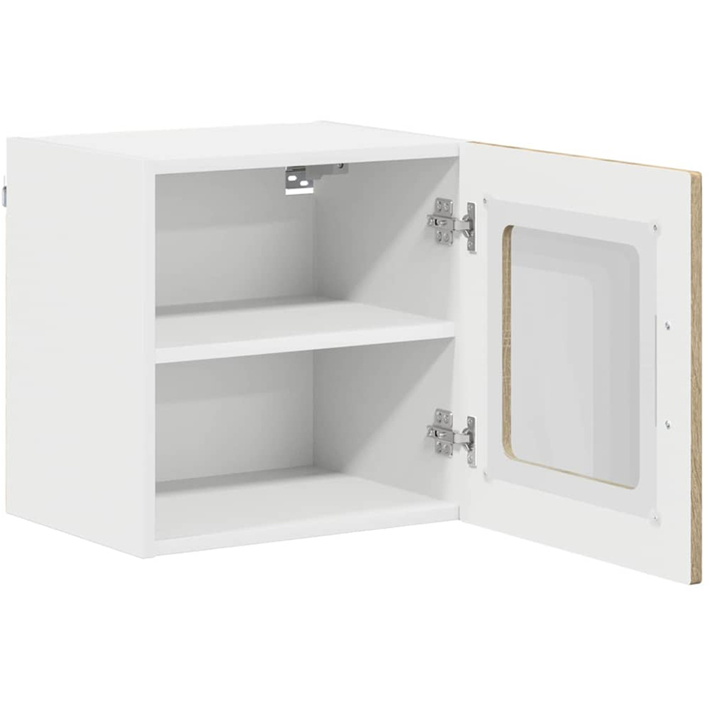 vidaXL Kalmar Single Glass Door Sonoma Oak Wall Mounted Kitchen Cabinet Image 5