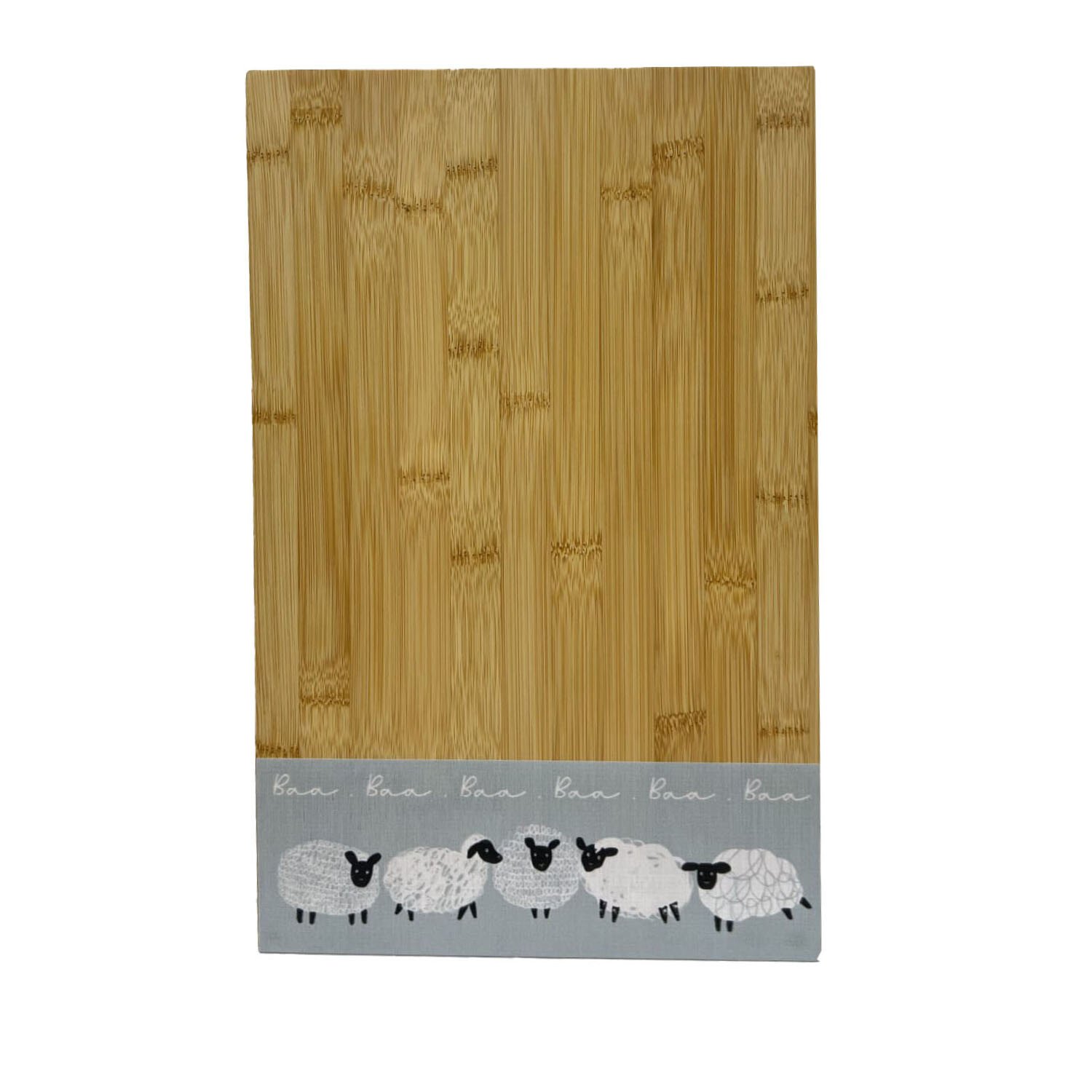 Highland Flock Large Bamboo Board with UV printing - Brown Image