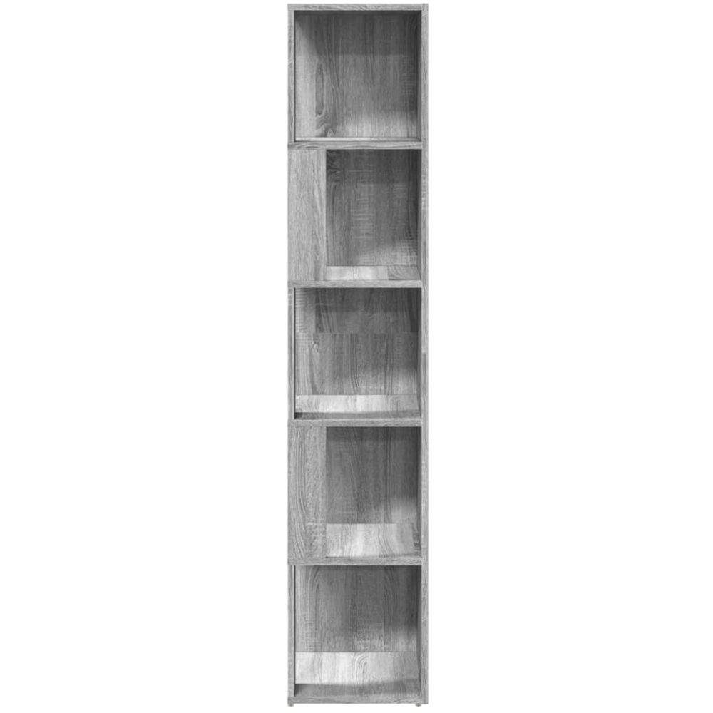 vidaXL 5 Shelf Grey Sonoma Corner Cabinet Image 3