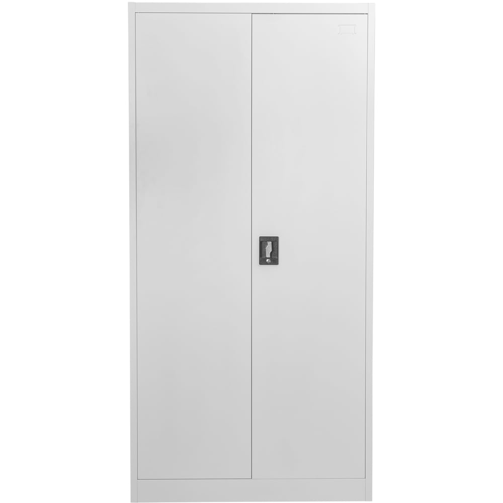 MMT Furniture Designs 2 Door Grey Stainless Steel Lockable Tall Filing Cabinet Image 3