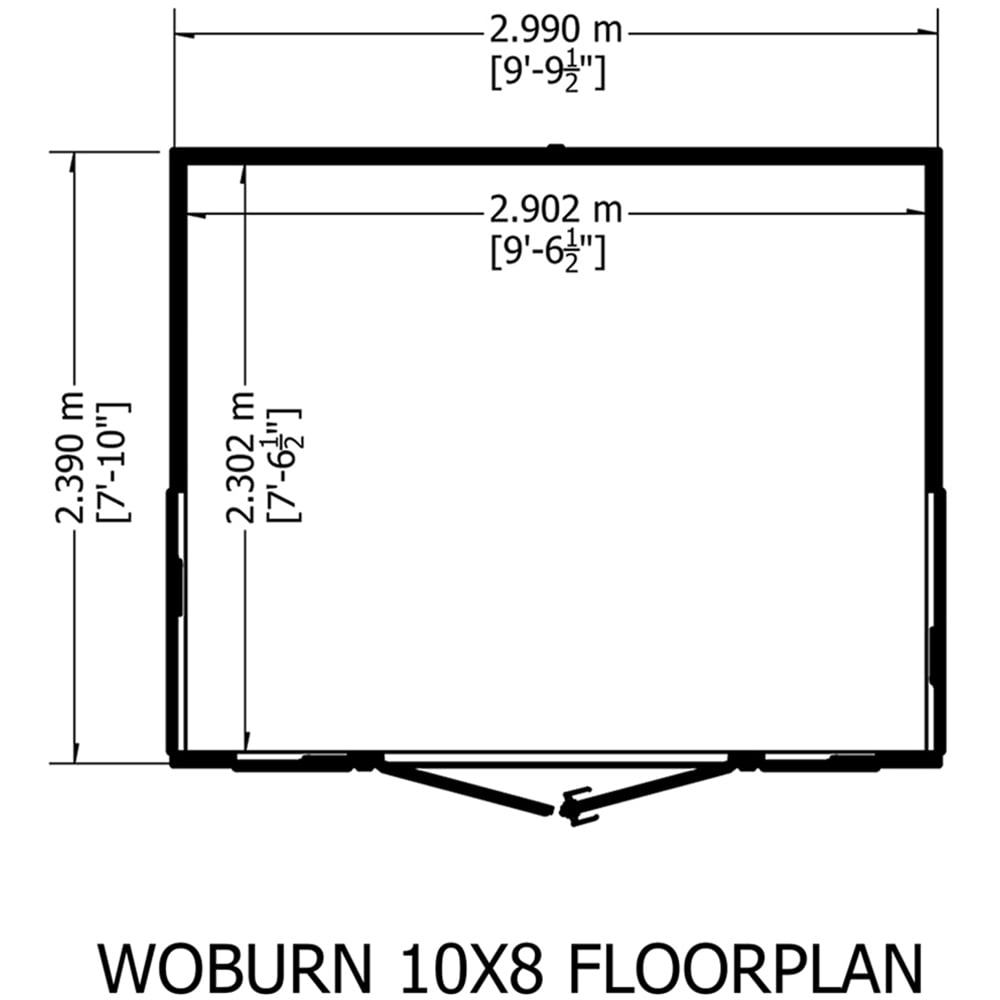 Shire Woburn 10 x 8ft Shiplap Garden Shed Image 7
