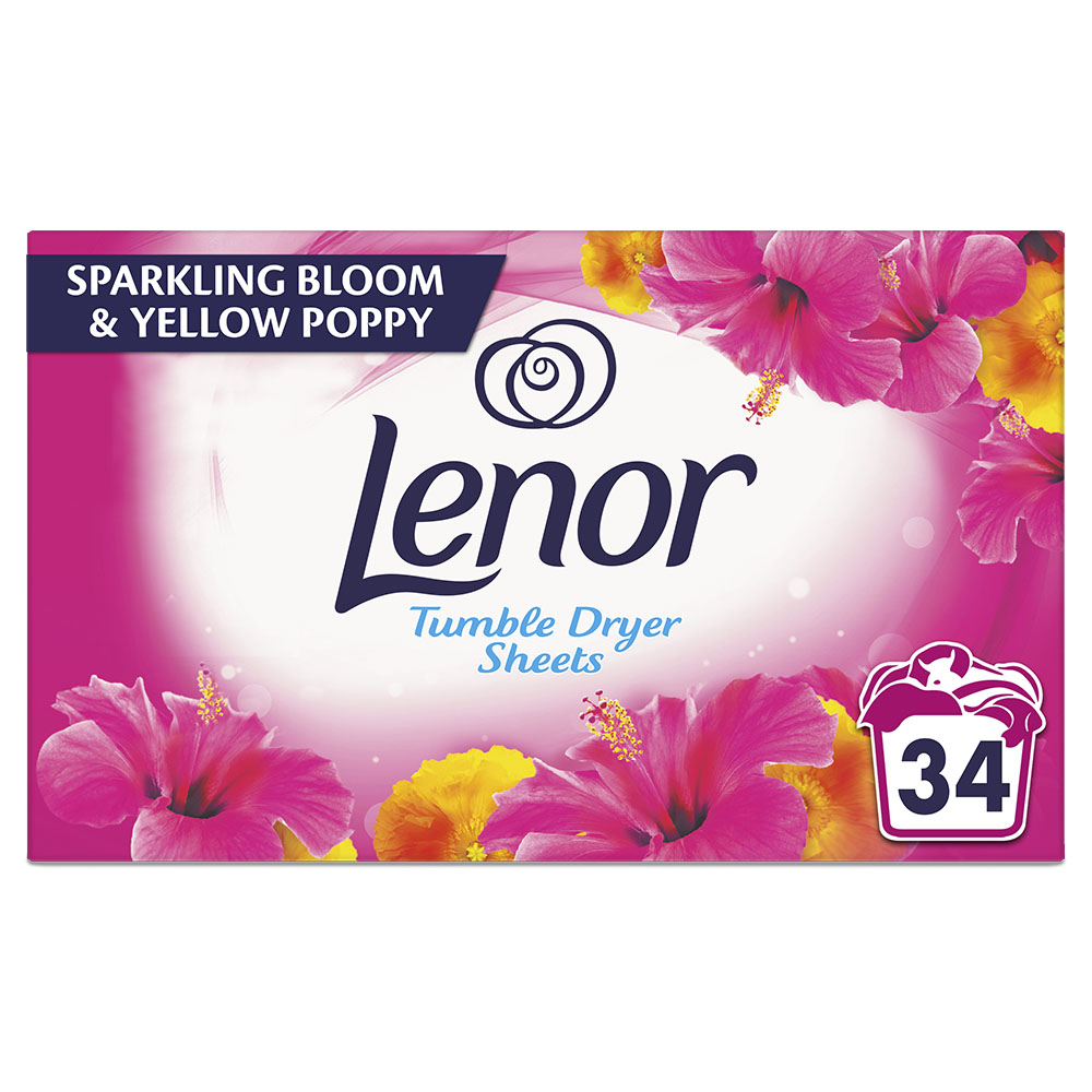Lenor Fabric Tumble Dryer Pink Blossom Sheets 34 Pack Image 2