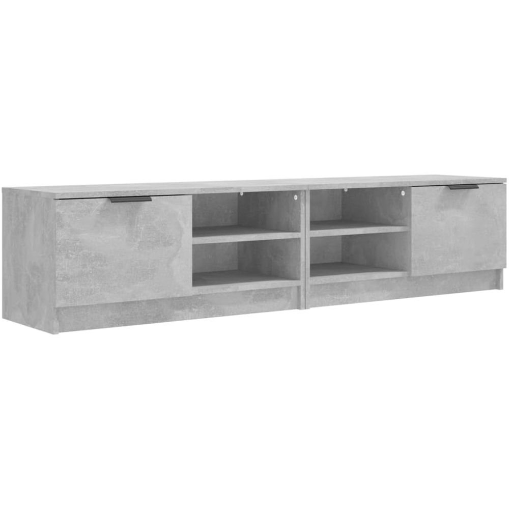 vidaXL 2 Door 4 Shelf Concrete Grey TV Cabinet Set of 2 Image 2