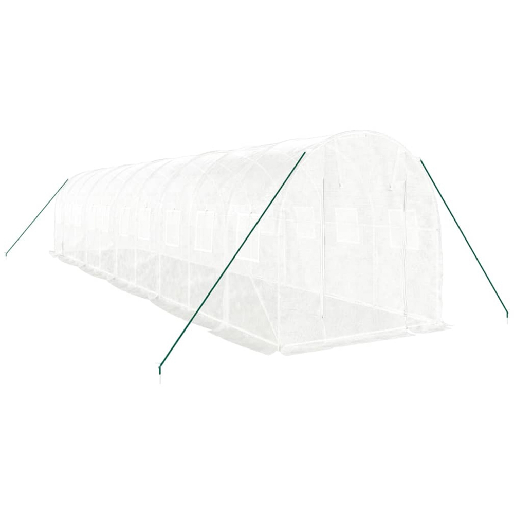 vidaXL White 6.5 x 32ft Greenhouse Image 3