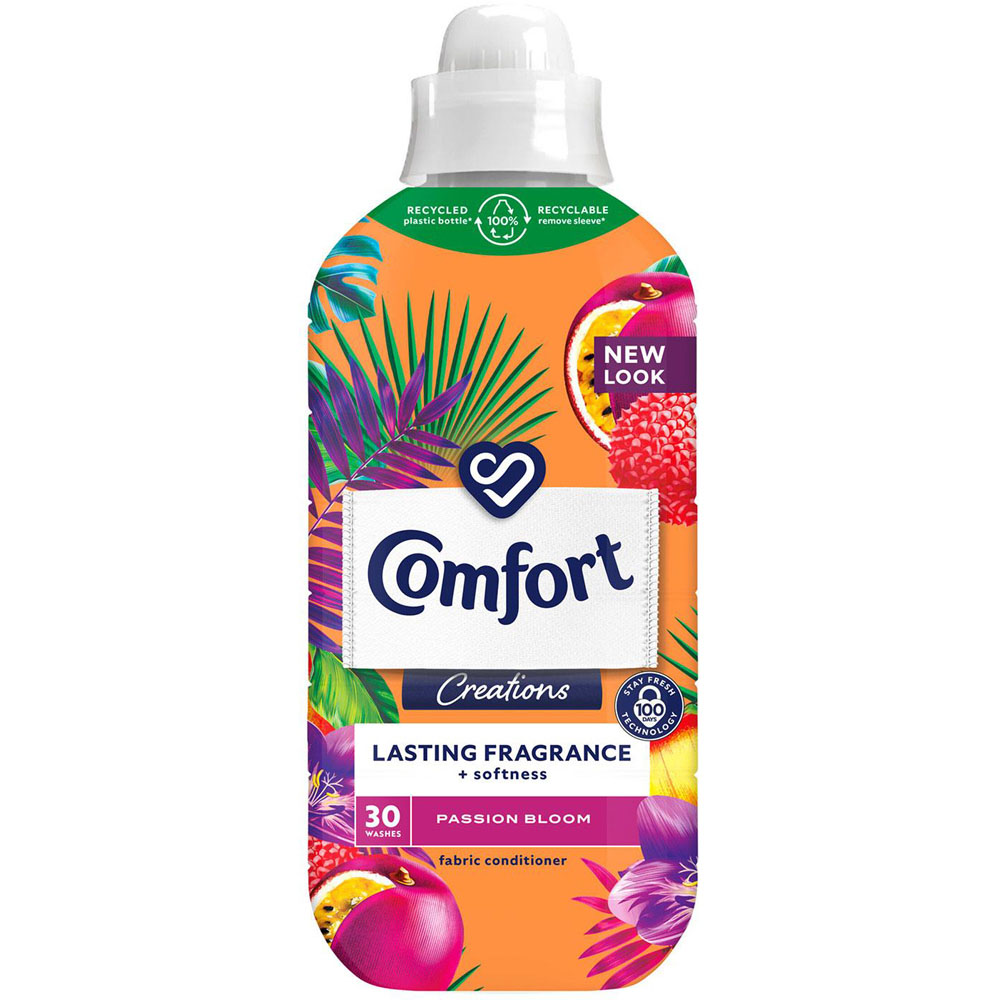 Comfort Creations Passion Bloom Lasting Fragrance Fabric Conditioner 30 Washes 900ml 2 Pack Image 2