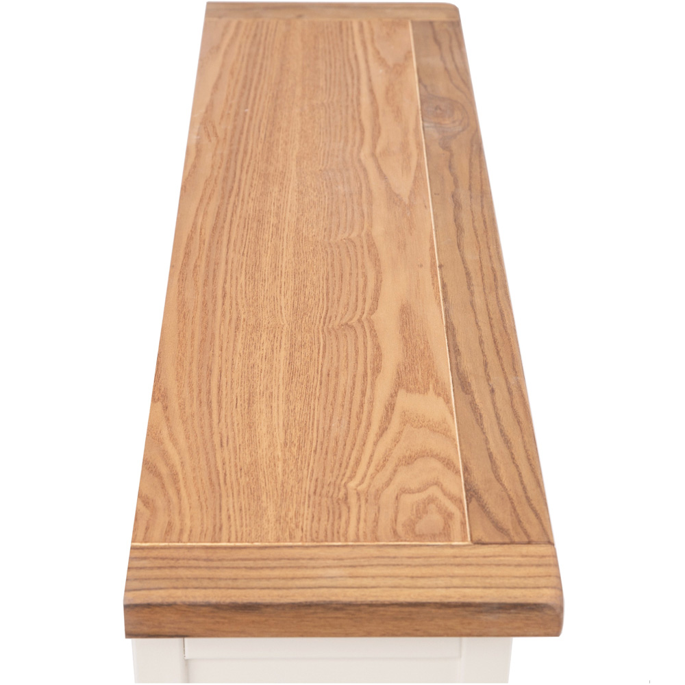 Cosenza 4 Shelf Off White Wide Bookcase Image 6