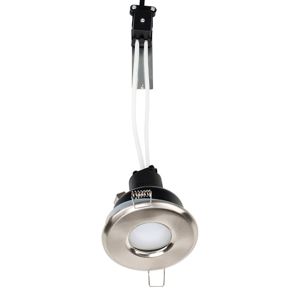 ValueLights Brushed Chrome Cool White LED Ceiling Downlight 6 Pack Image 1