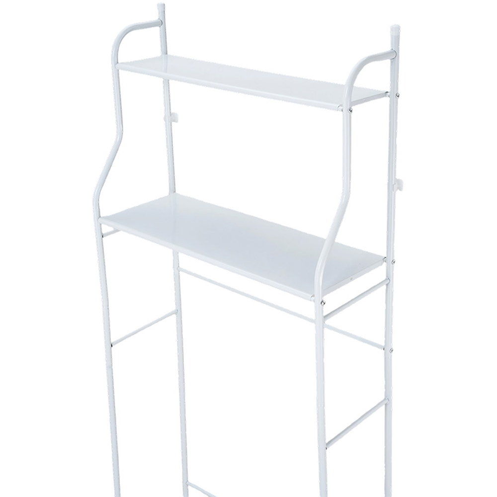 Living and Home 2 Shelf White Over-Washing Machine Storage Rack Image 3