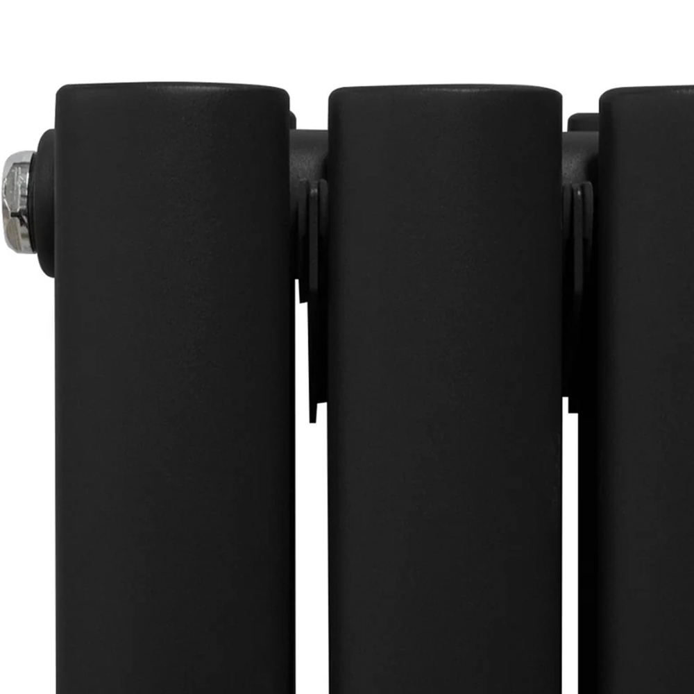 Monster Shop 5009 BTU Black Oval Mirror Radiator 1800 x 500mm Image 4