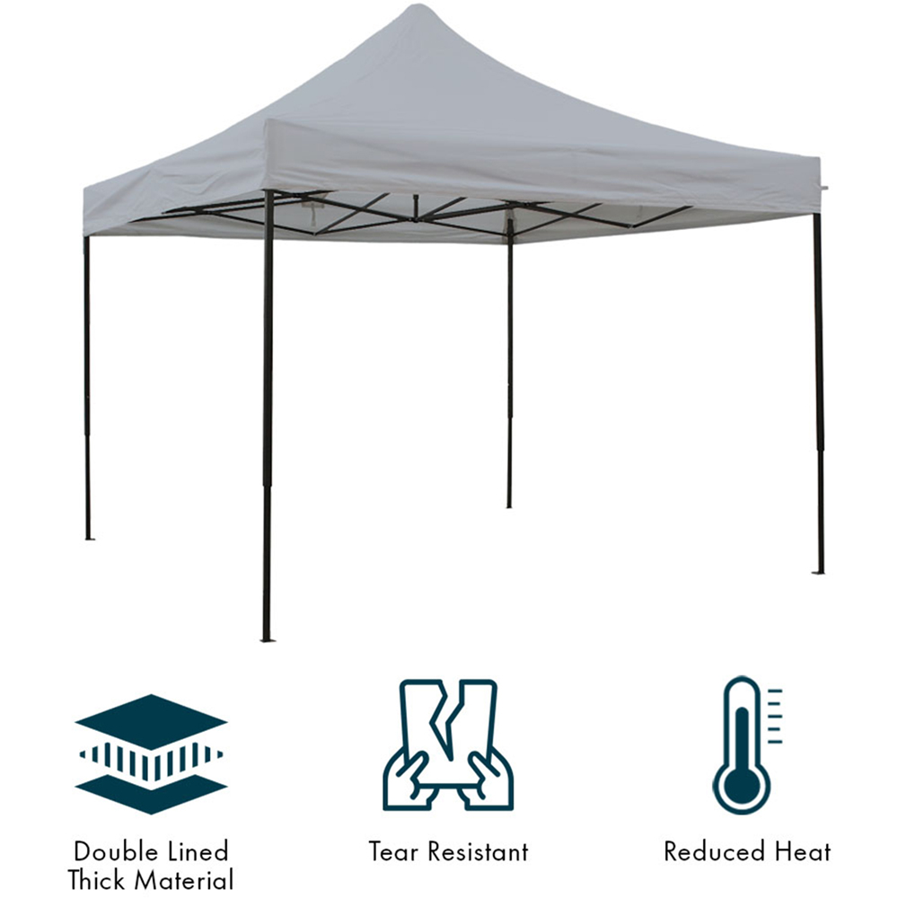 Jack Stonehouse 6 x 3m Light Grey Pop Up Gazebo Image 8