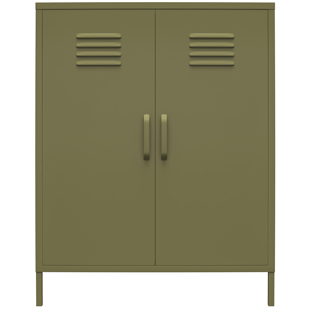 Dorel Bradford 2 Door Olive Metal Storage Cabinet Image 3