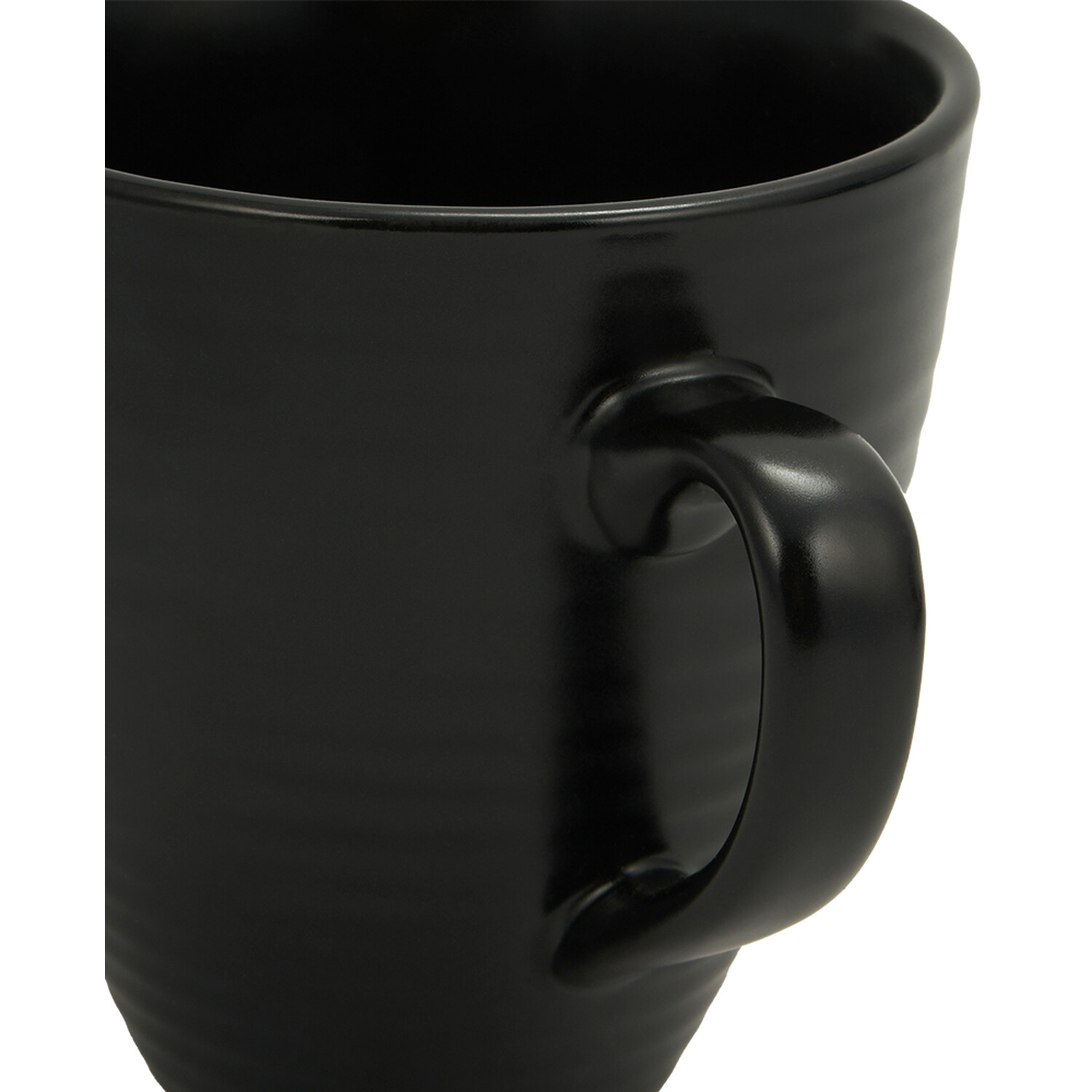 Nera Ribbed Mug - Black Image 3