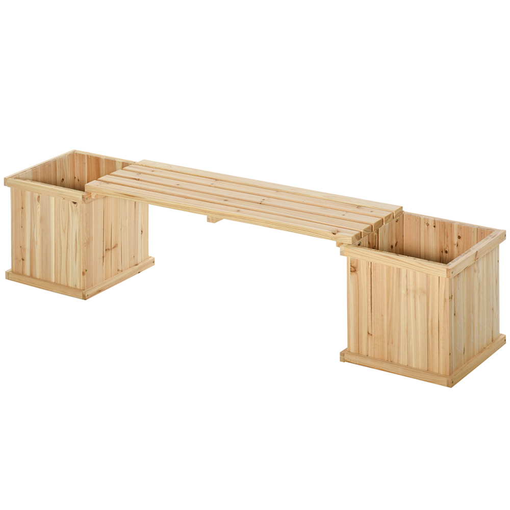 Outsunny Garden Raised Bed Natural Image 2