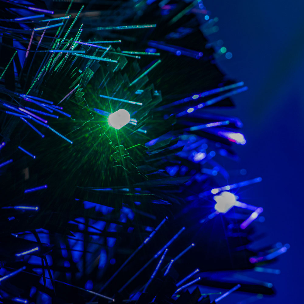 The Christmas Centre 40 Multicolour LED Black Fibre Optic Artificial Xmas Tree 4ft Image 5