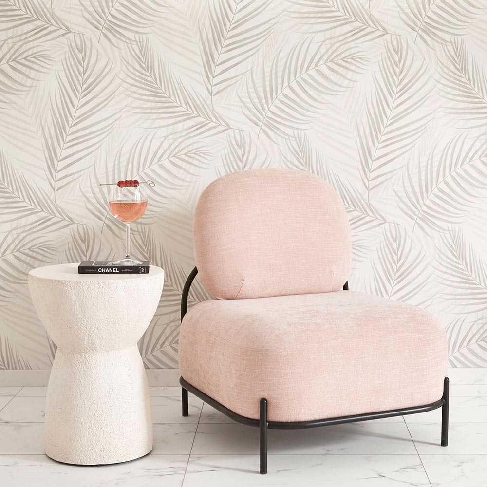 Erismann Modern Palm Leaves White Wallpaper Image 7