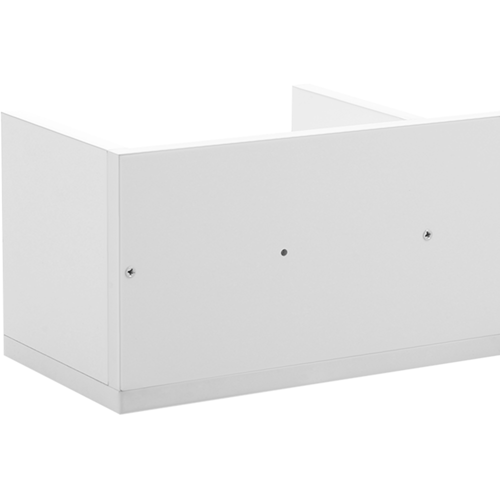 Portland 95cm White CD and DVD Wall Mount Storage Shelf Image 4