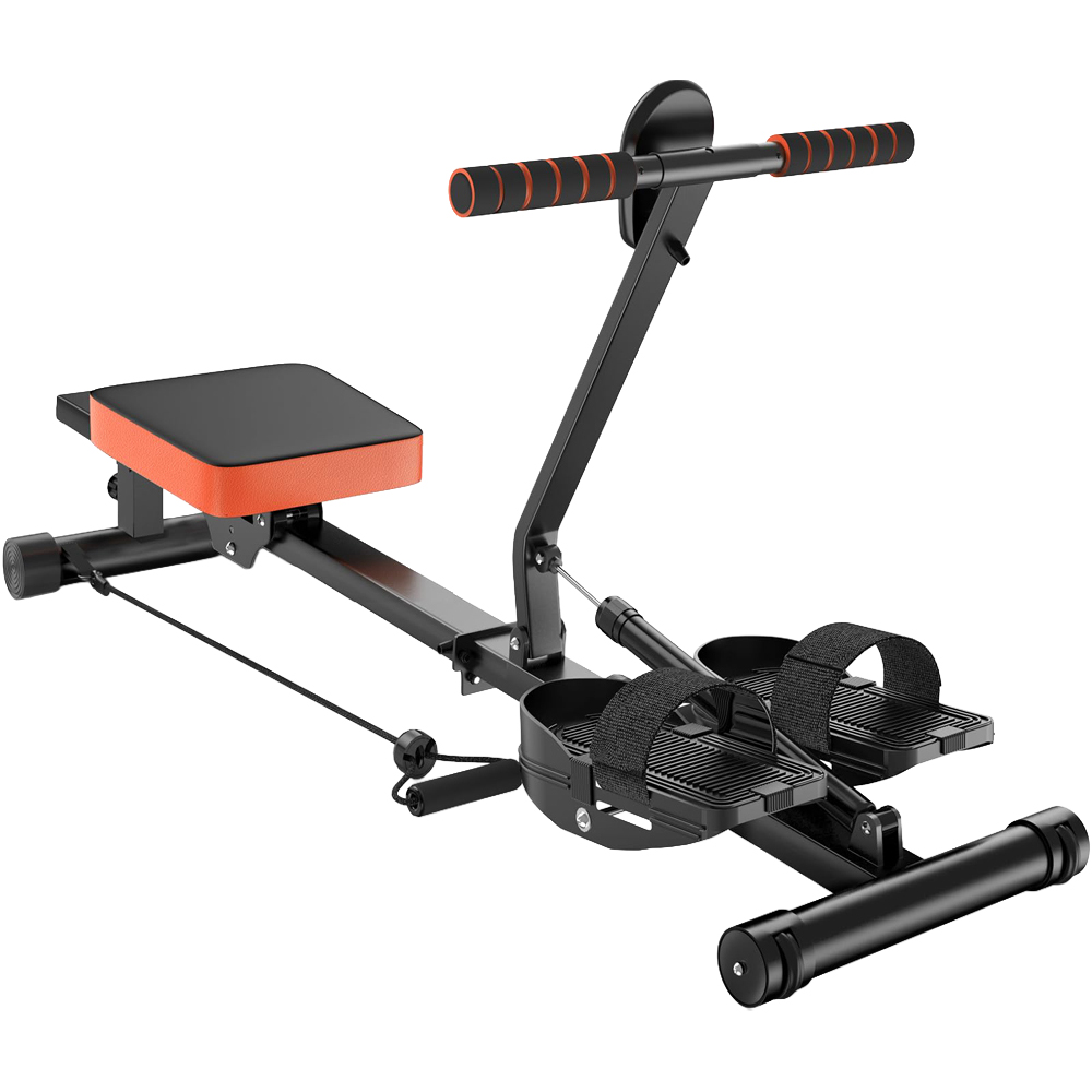 Rattrix Black 12-Level Resistance Hydraulic Rowing Machine Image 1
