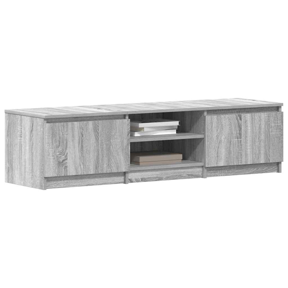 vidaXL 2 Door 2 Shelf Grey Sonoma TV Cabinet Image 4