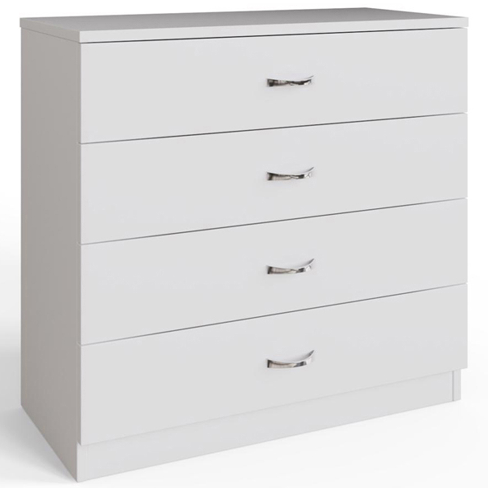 FWStyle Promo 4 Drawer White Modern Chest of Drawers Image 2
