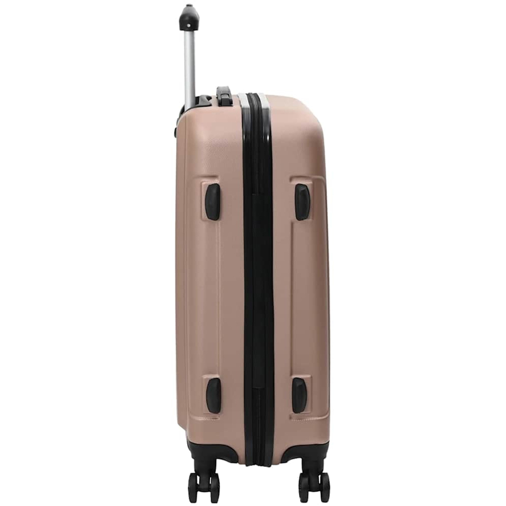 vidaXL Set of 3 Gold ABS Suitcases with Wheels Image 5
